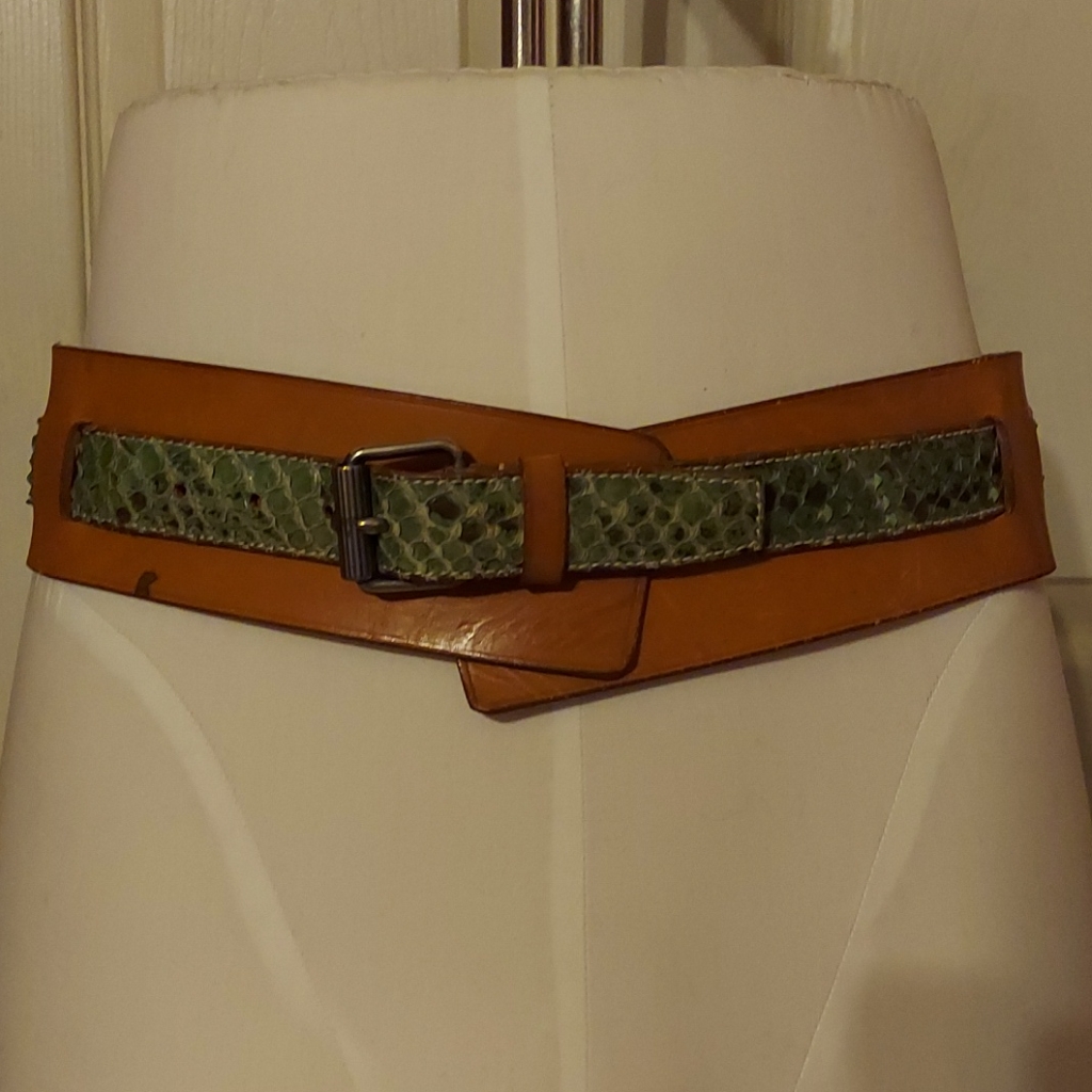 Awesome Prada Python Leather Belt